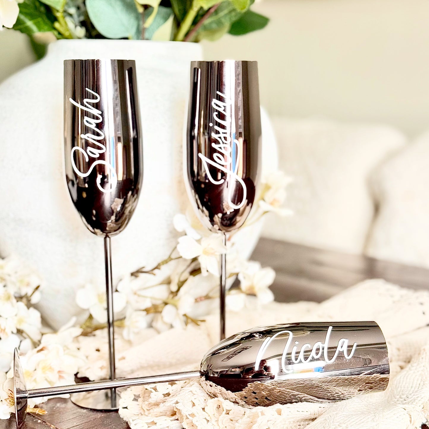 Stainless Steel Personalised Flutes