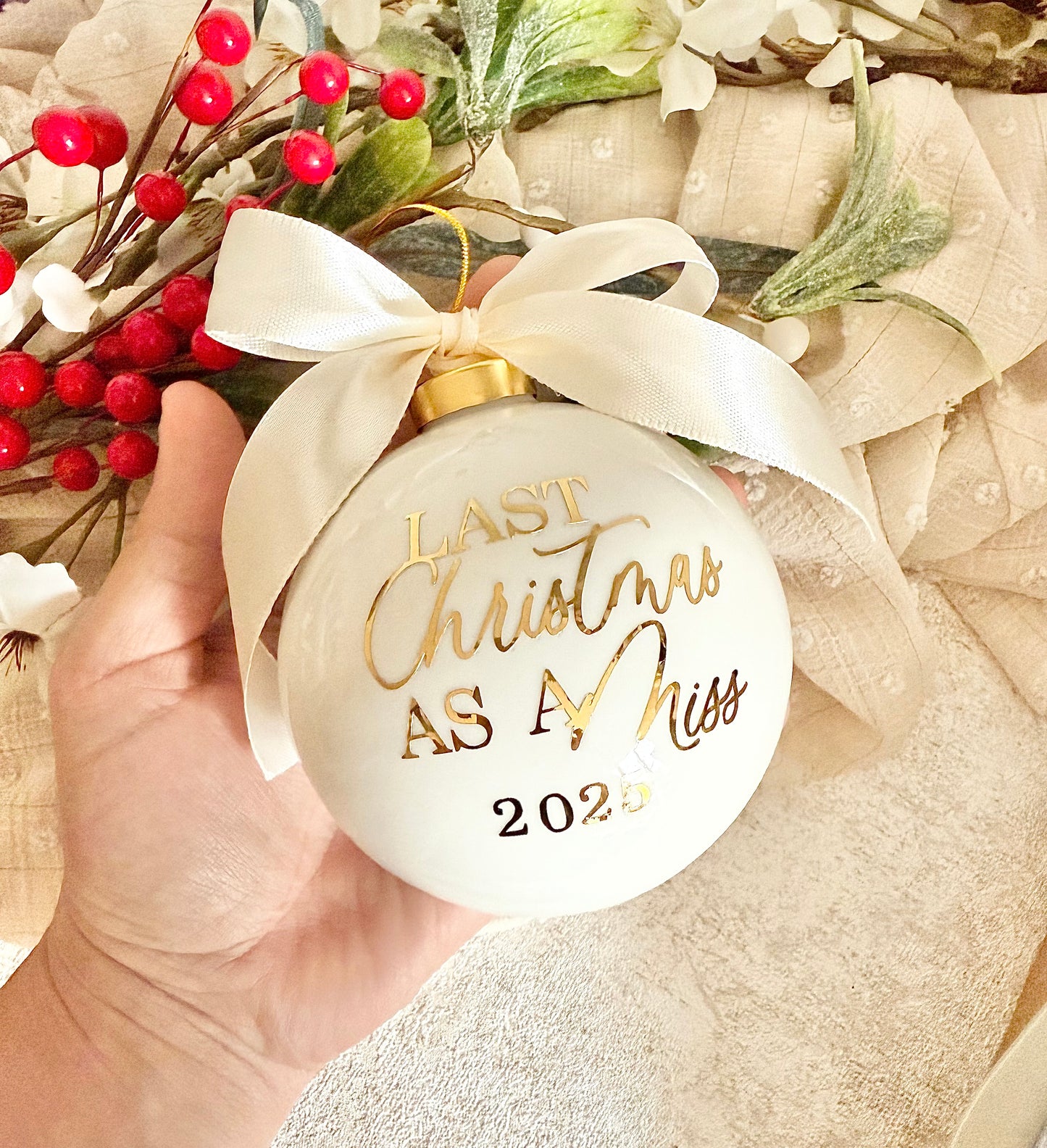 Ceramic Last Christmas as a Miss Bauble