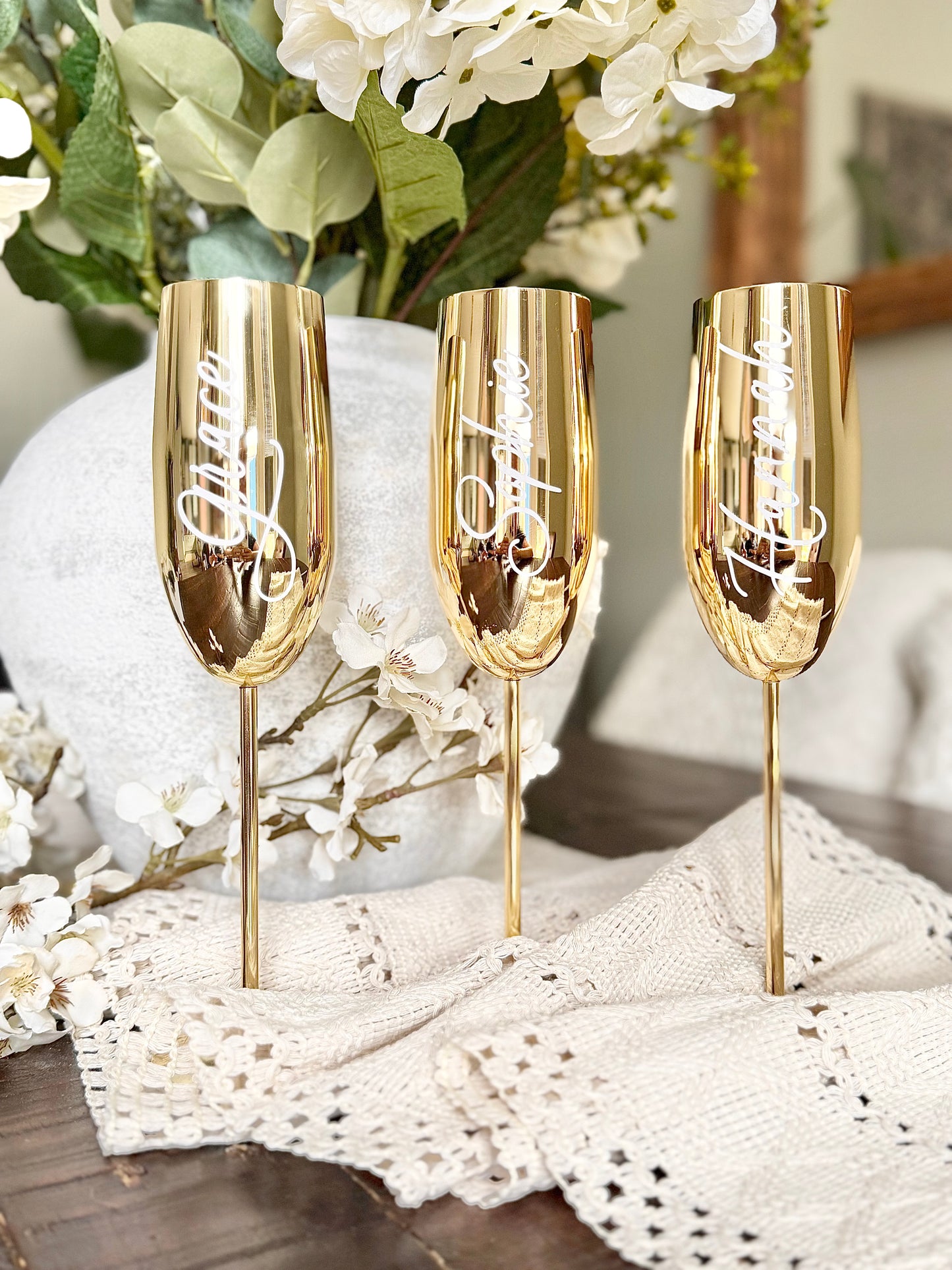 Stainless Steel Personalised Flutes