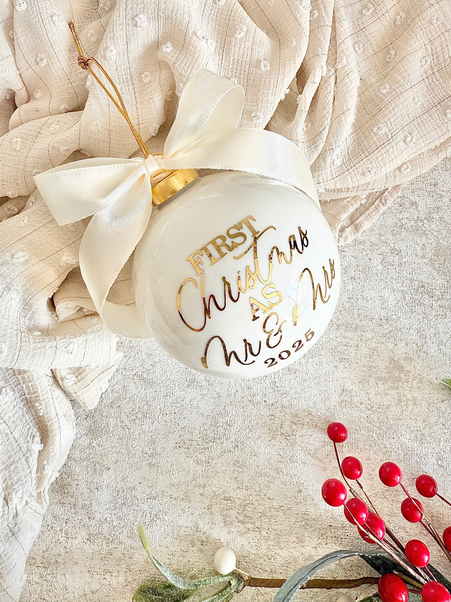 Ceramic First Christmas as Mr & Mrs