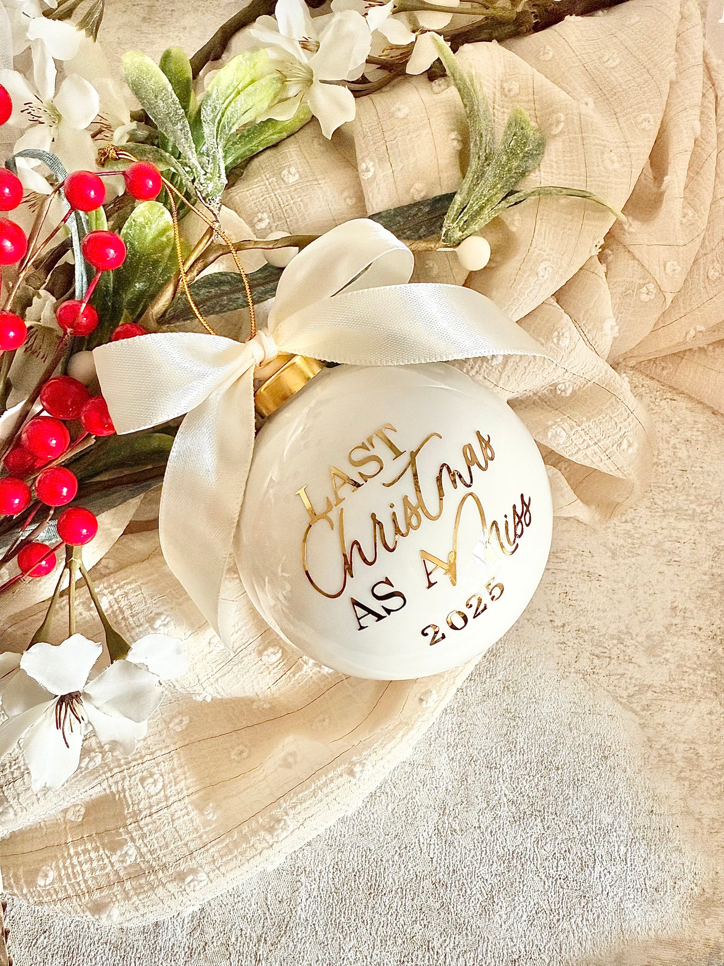 Ceramic Last Christmas as a Miss Bauble