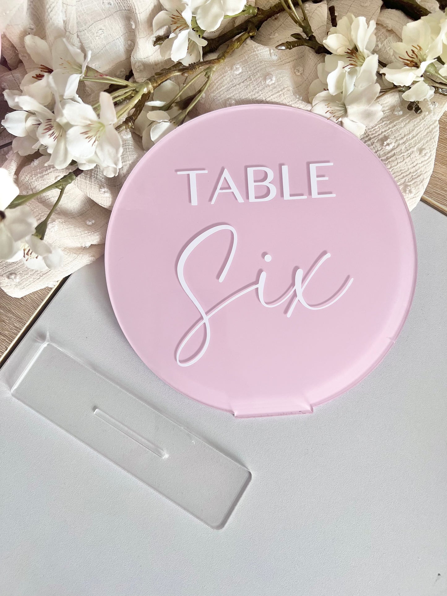 Round Acrylic & Painted table signs