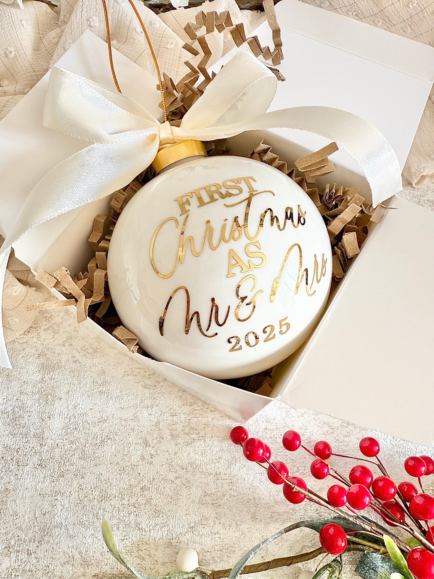 Ceramic First Christmas as Mr & Mrs