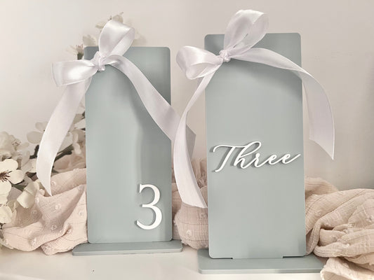 Coloured Bow Table Numbers