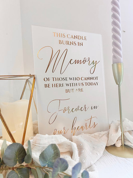 Wedding Memorial Sign