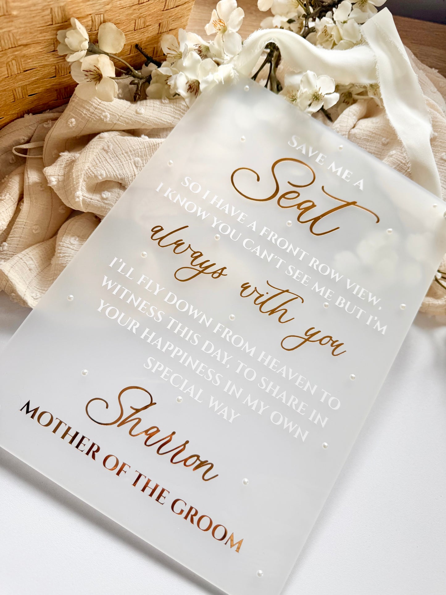 Hanging Wedding Memorial Sign