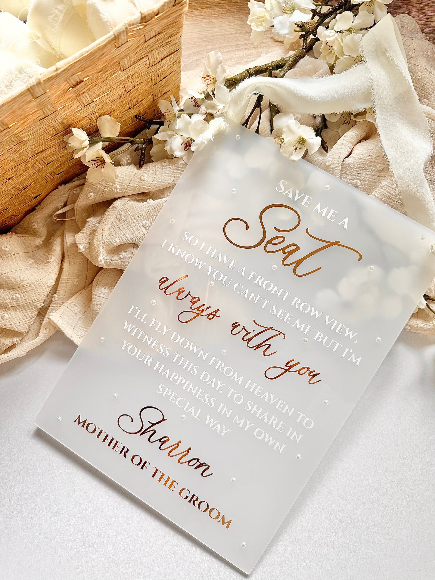 Hanging Wedding Memorial Sign