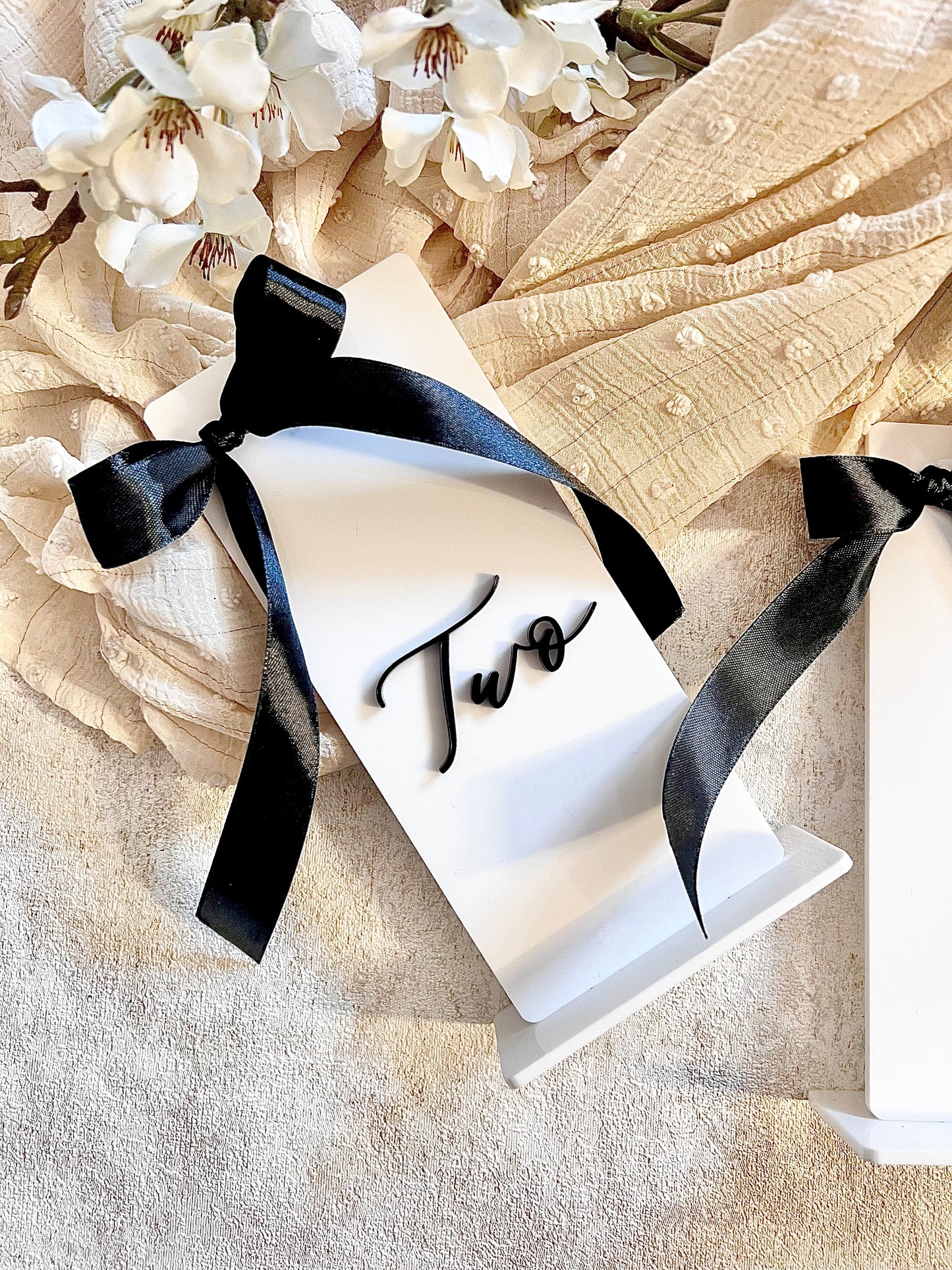 Monochrome Bow Table Numbers