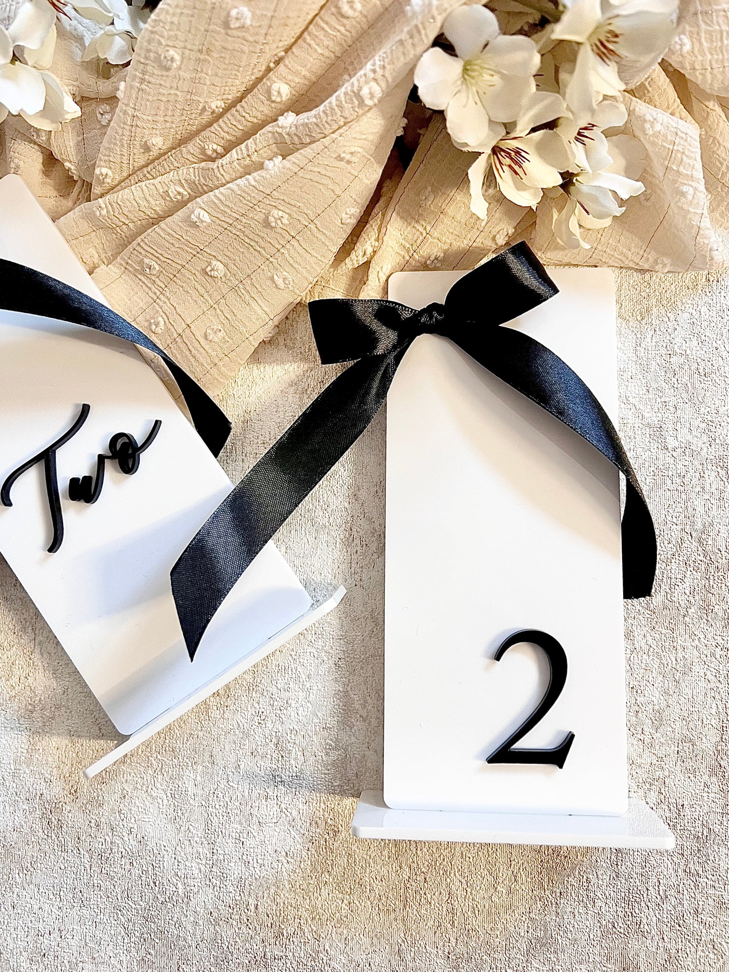 Monochrome Bow Table Numbers