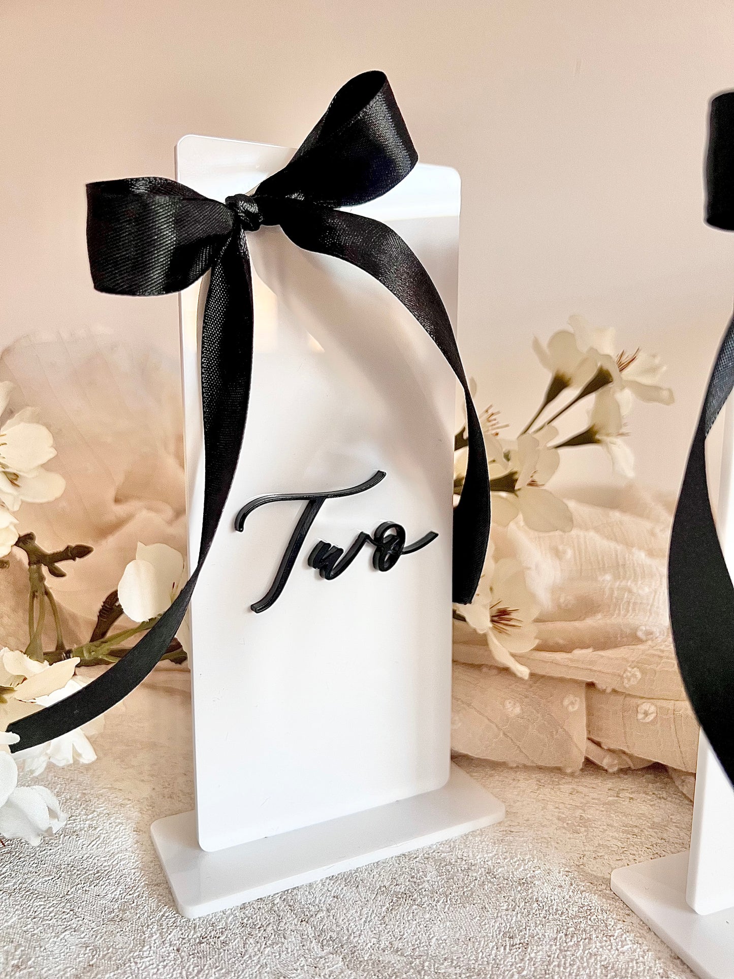 Monochrome Bow Table Numbers