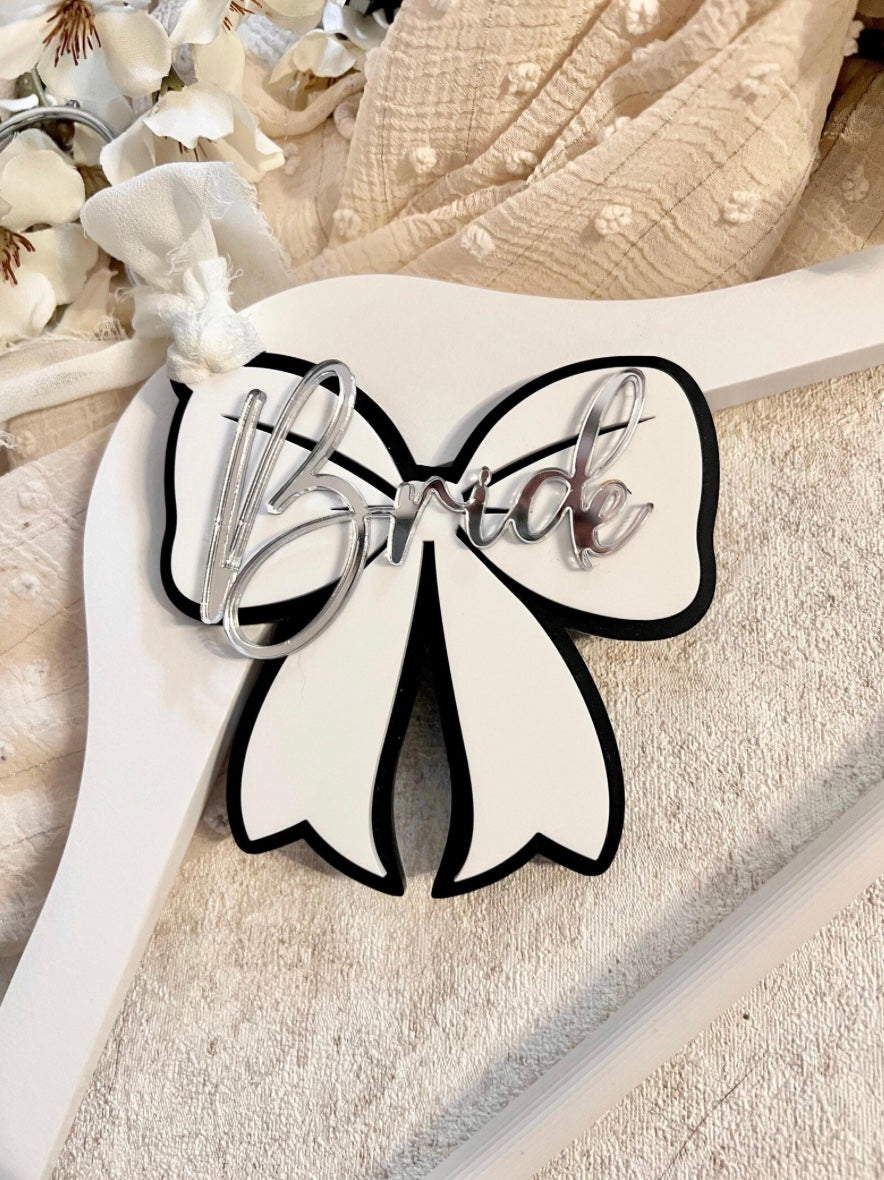 Black & White Bride Bow