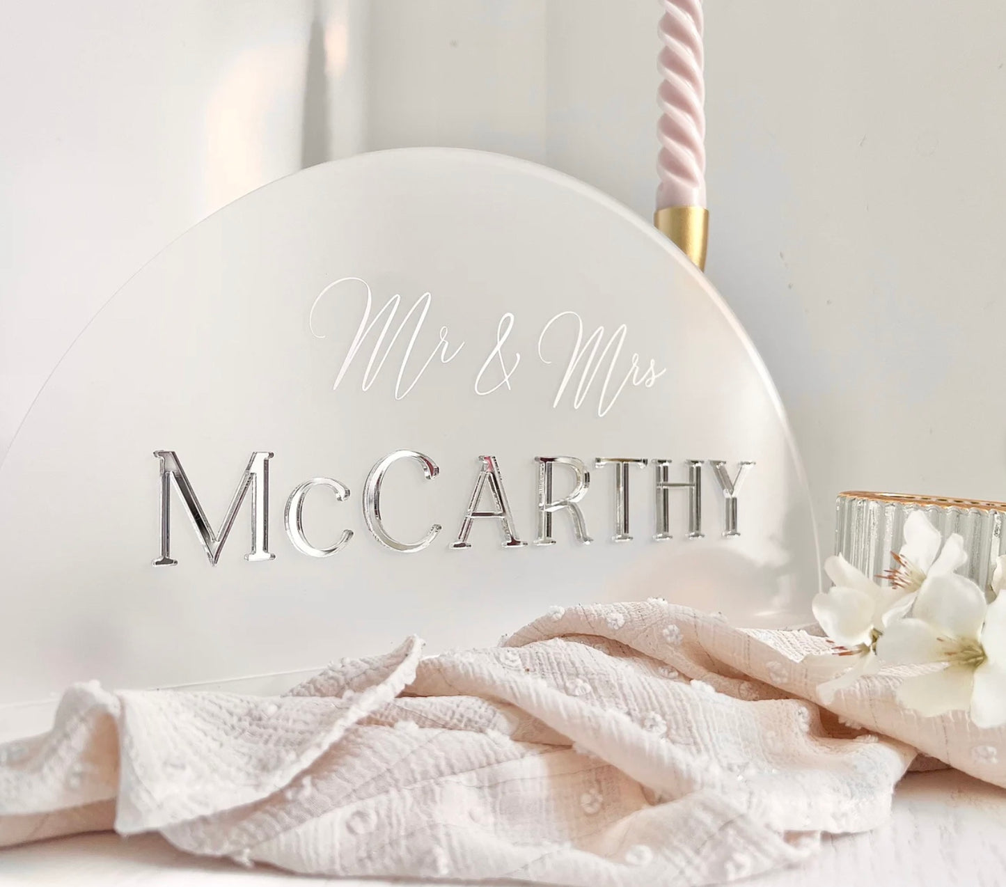 Mr & Mrs - Top Table Sign