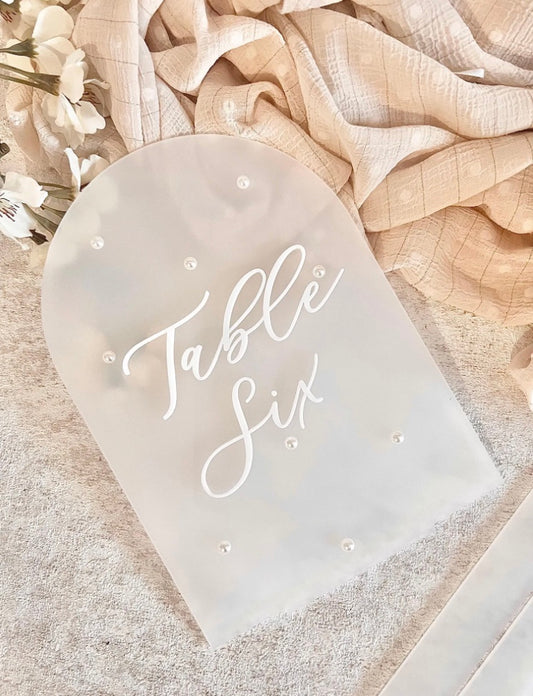 Glossy Pearl Table Numbers