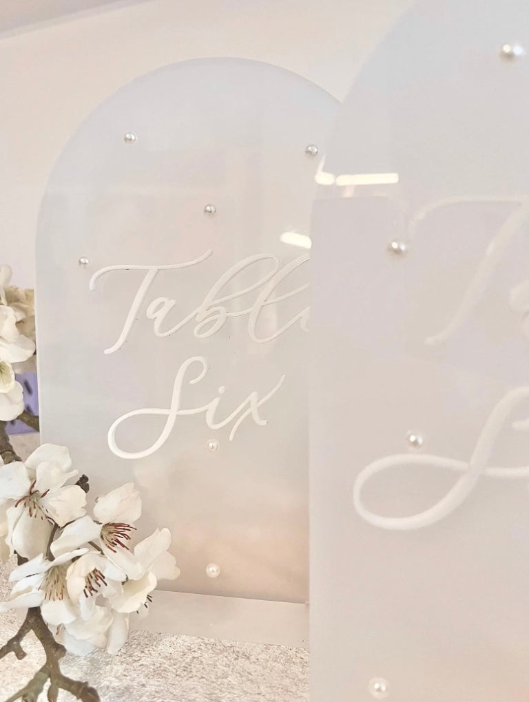 Glossy Pearl Table Numbers