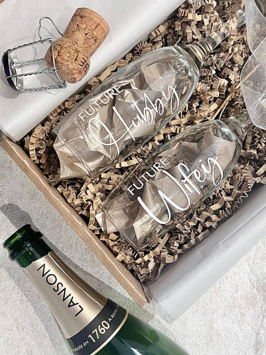 Future Hubby & Wifey Champagne Flutes
