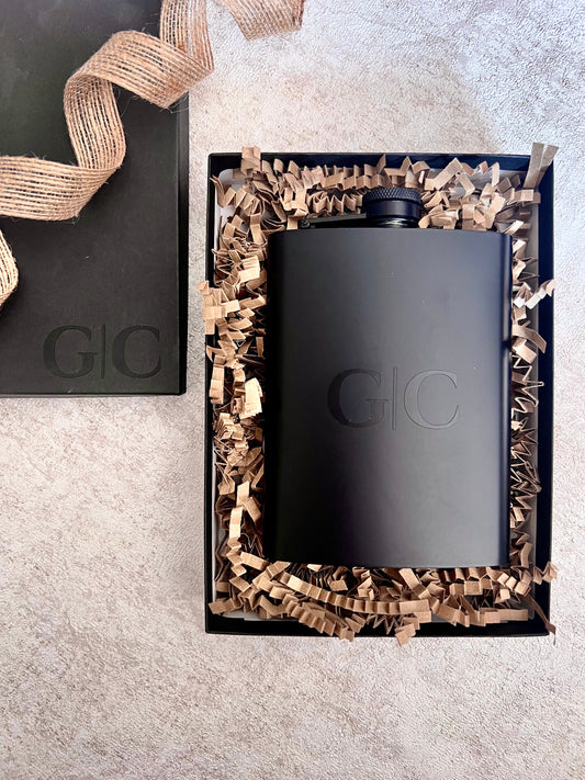 Matte Groomsmen Hip Flask