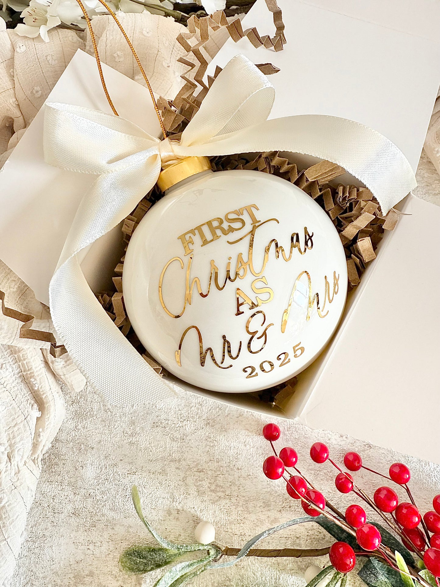Ceramic First Christmas as Mr & Mrs