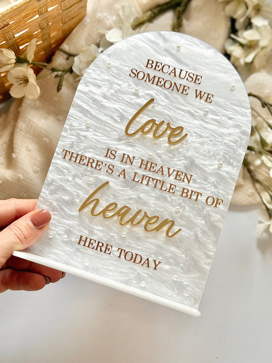 White Pearl - Memorial Sign