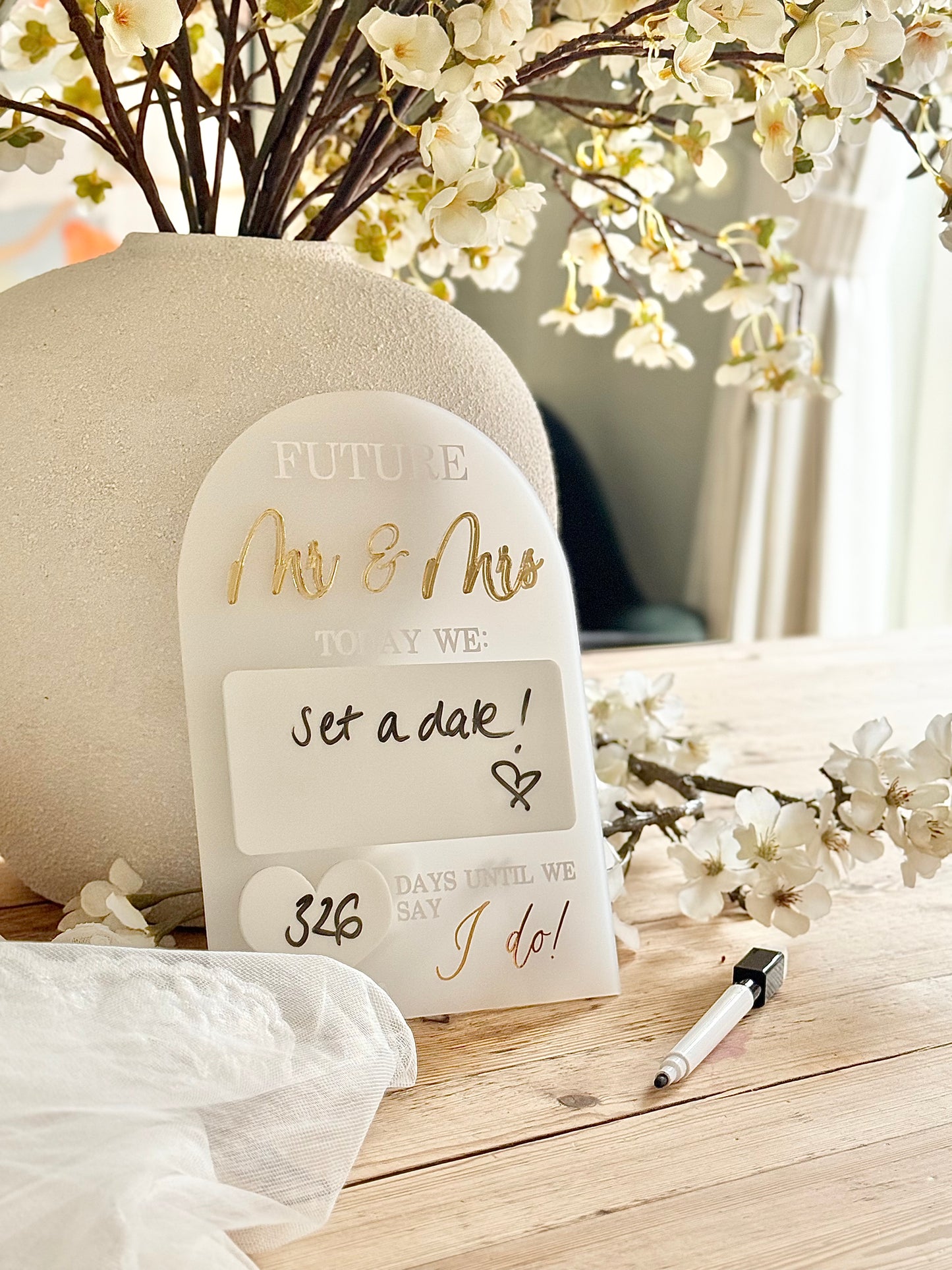 Wedding Milestone Board