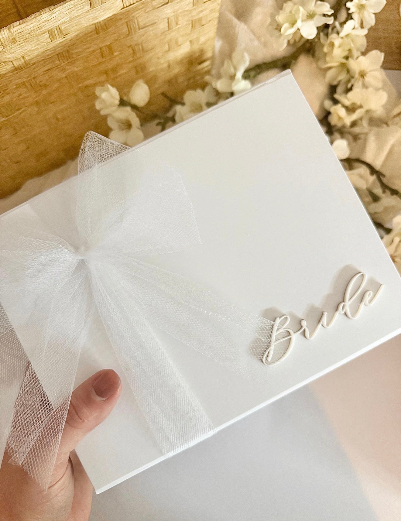 Personalised Bride Gift Box - Acrylic Heading