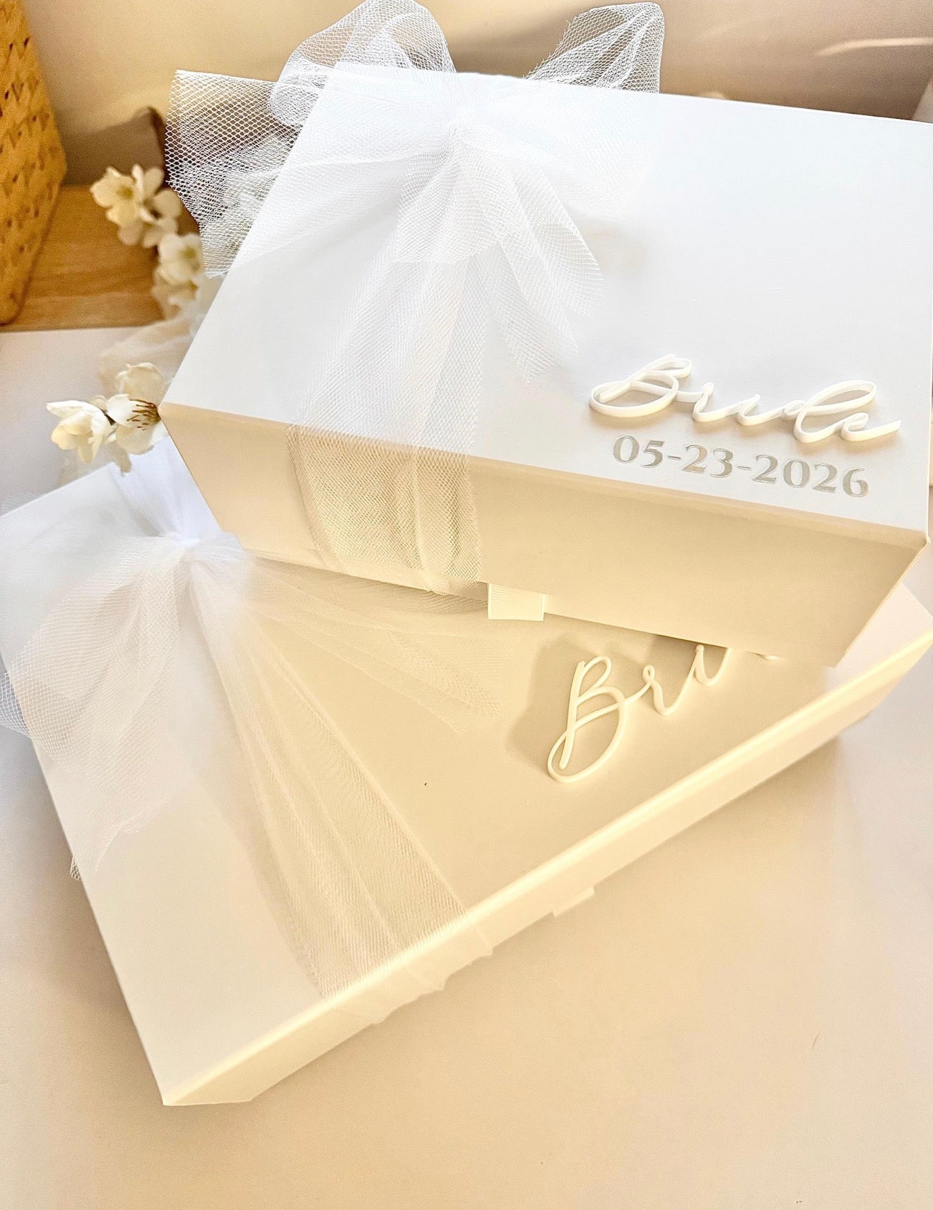Personalised Bride Gift Box - Acrylic Heading