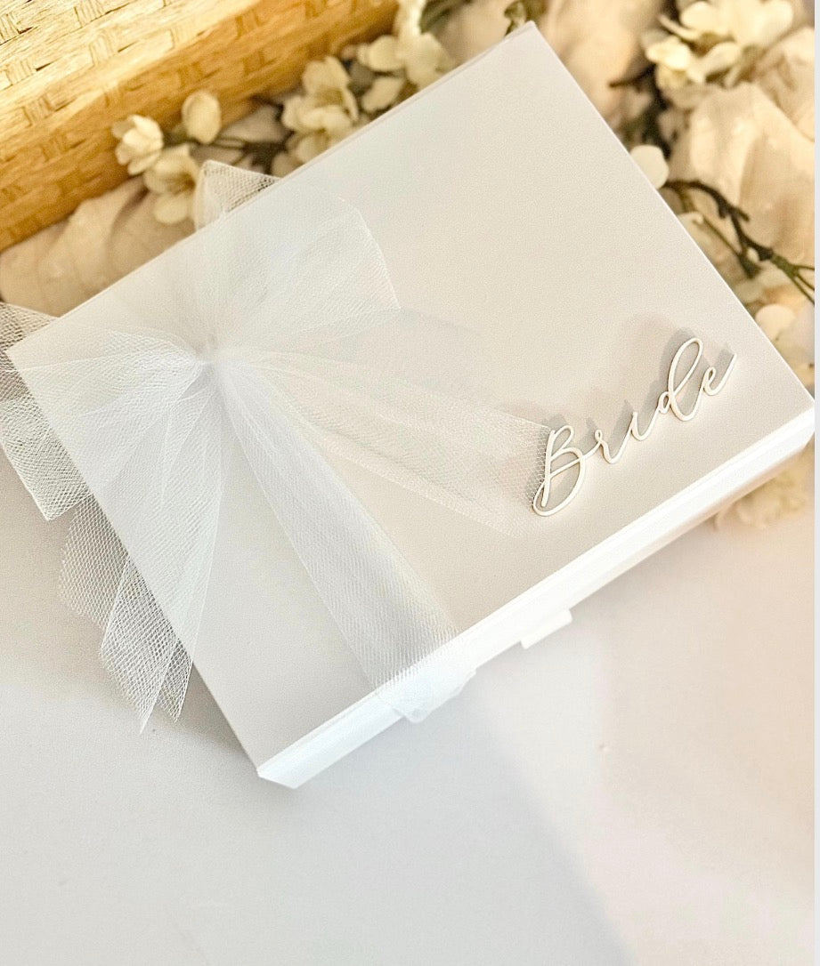 Personalised Bride Gift Box - Acrylic Heading