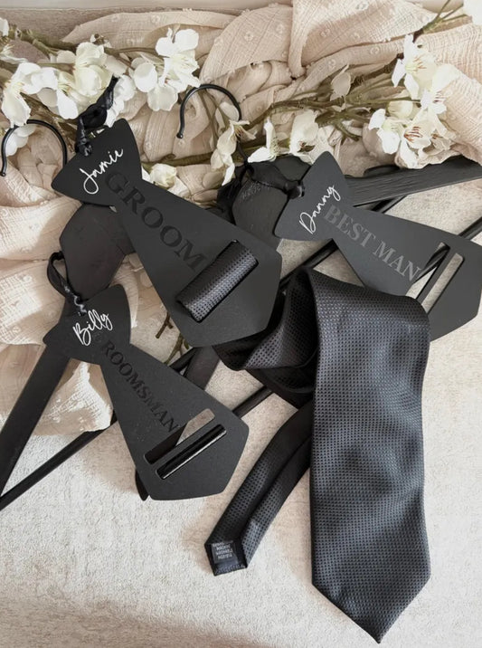 Groomsman Tie Hanger Tags