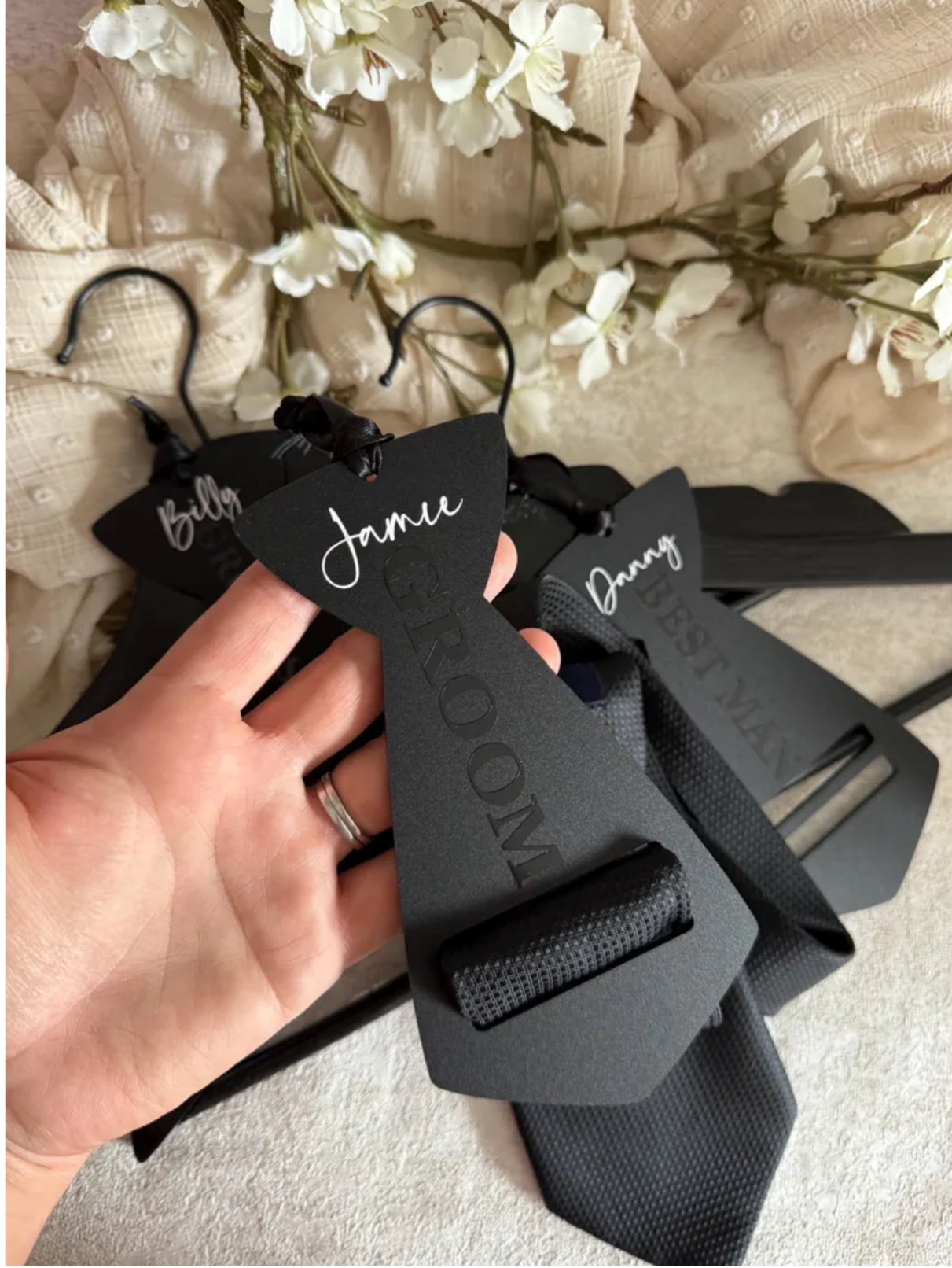 Groomsman Tie Hanger Tags