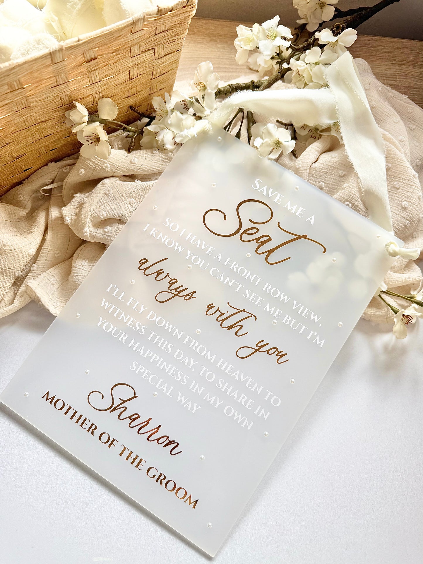 Hanging Wedding Memorial Sign