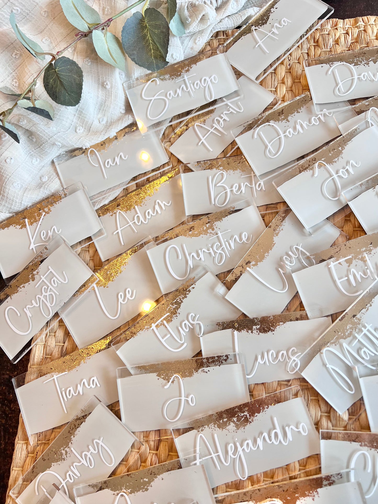 Gold Leaf Place Names - Rectangular