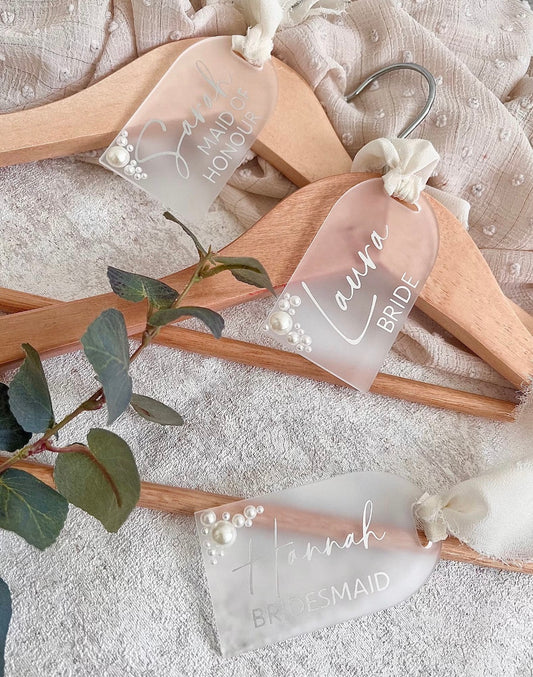 Frosted & Pearl Hanger Tags
