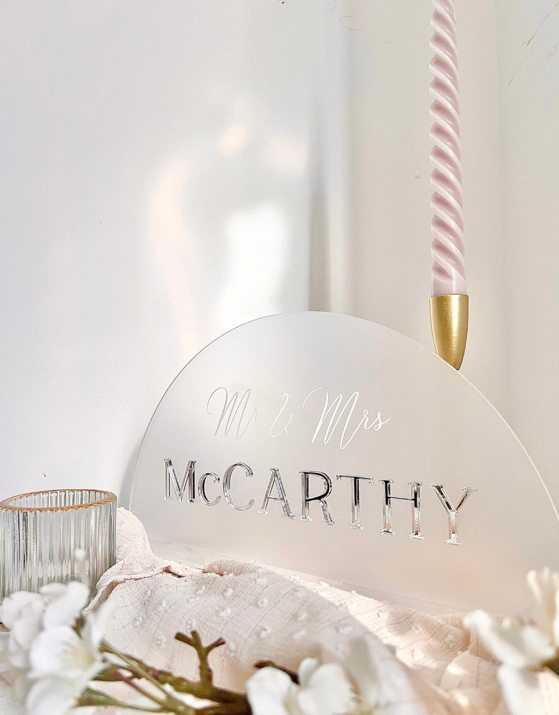 Mr & Mrs - Top Table Sign