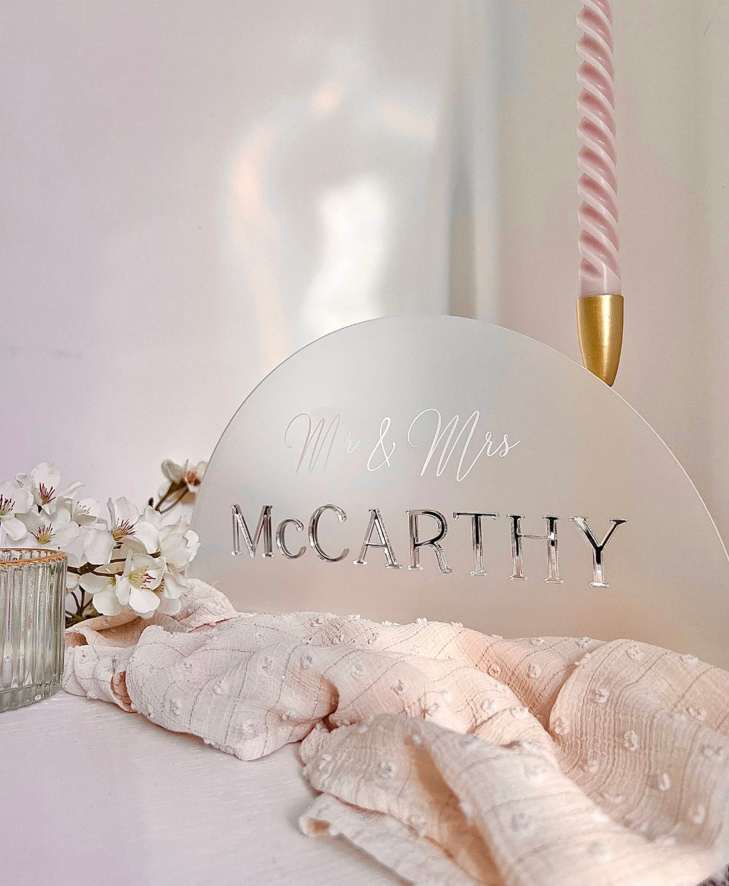 Mr & Mrs - Top Table Sign