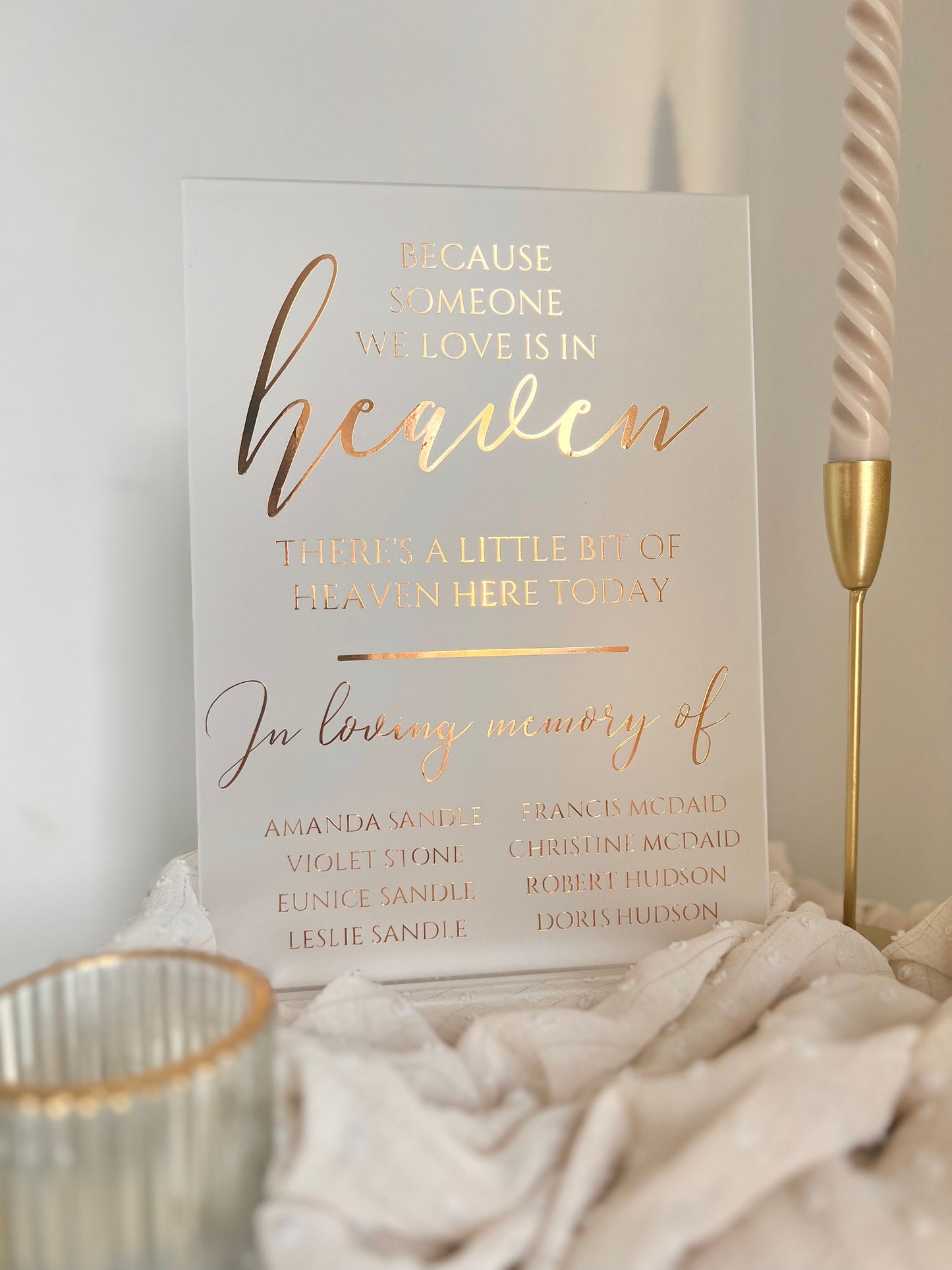 Personalised Memorial Sign